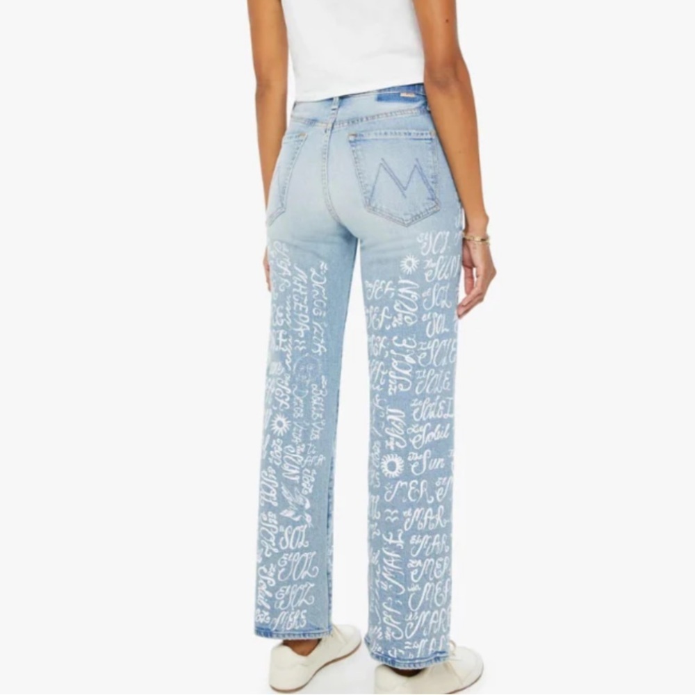 MOTHER The Rambler Zip Hover The Sun And The Sea Jeans Size 31 - Picture 4 of 15